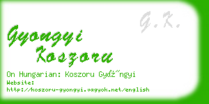 gyongyi koszoru business card